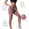 Sport Shorts cropped pants Female Fitness Nudity High Waist Hip Lift Running Yoga Side Pockets Tights Quick Dry Gym Sportswear 3