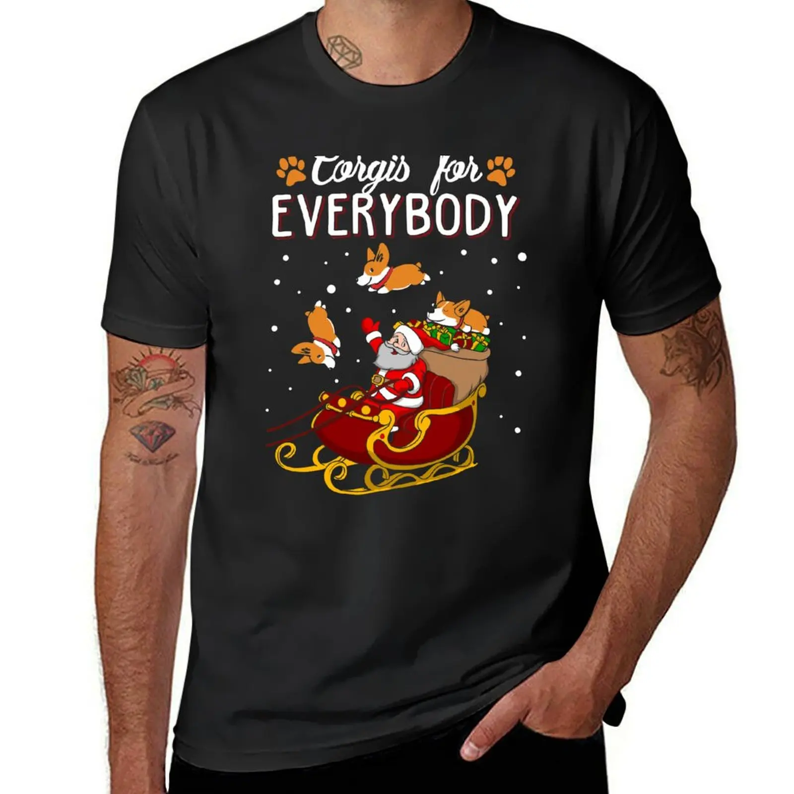 

Funny Corgi Lover Ugly Christmas Sweater T-Shirt vintage new edition graphics t shirt for men