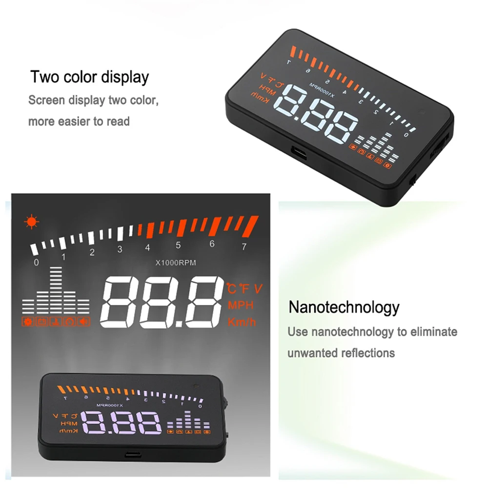 ڵ  ÷ OBD2 X5 HUD GPS ӵ  ׽, 3 ġ  ,  ڵ ׼