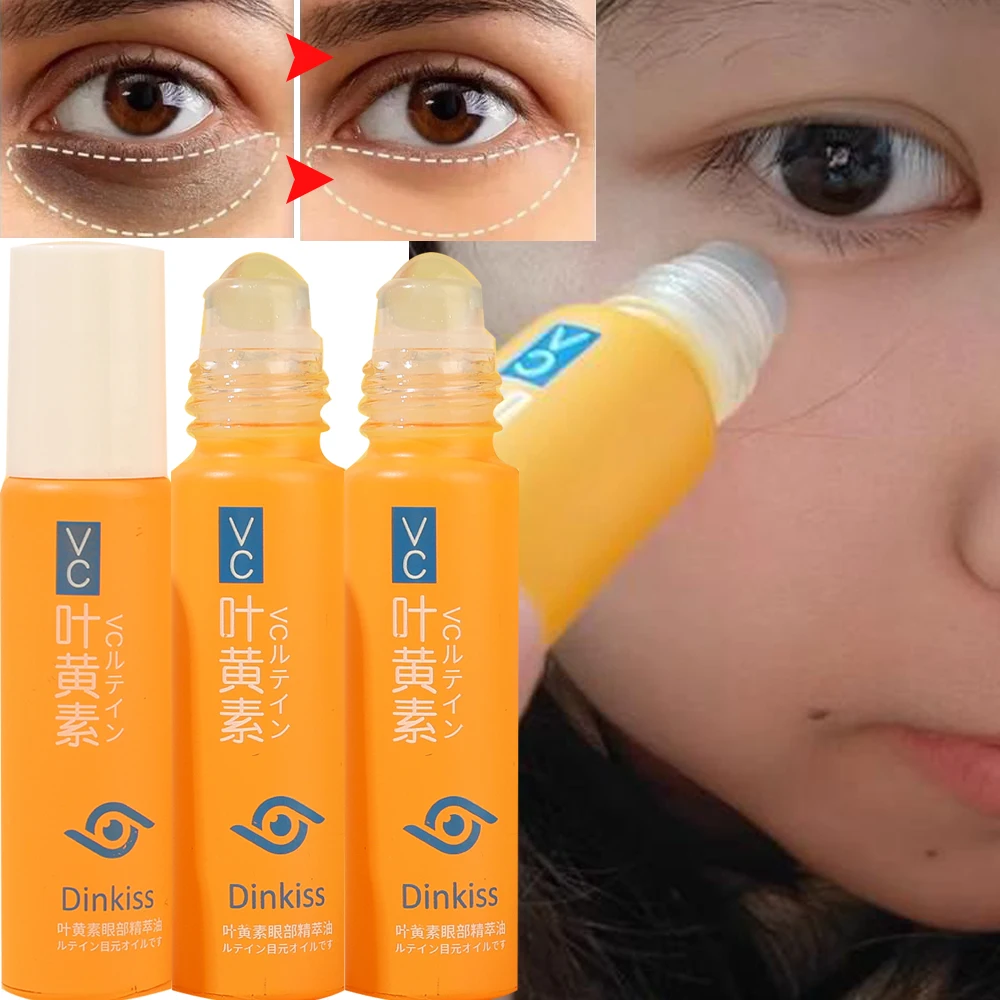 8ML Moisturizing Eye Oil Hydrating Anti- Wrinkle Eyes Cream with Roller Ball Brighten Eye Care Makeup Improving Fine Line Black