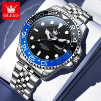 OLEVS 5657 Fashion Quartz Watch Gift Round-dial Stainless Steel Watchband Wristwatch Calendar Luminous