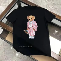 New Bear Luxury Brand Men Women Fashion T-shirt New O-neck Tops Tees Fitness Cotton T Shirt Summer Casual Hip Hop Tshirt