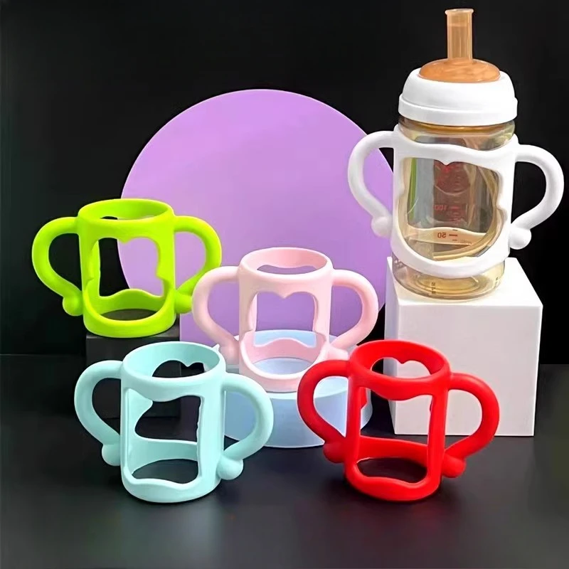 Silicone Bottle Handle For Narrow Baby Bottles, Easy Grip Handle, Can Accommodate Most Bottles-BPA-free Soft Silicone