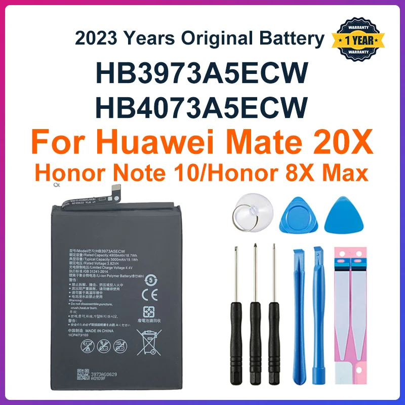 

HB4073A5ECW HB3973A5ECW 5000mAh аккумулятор для HUAWEI Mate 20X Honor Note 10 Honor 8X Max 20 X фотография + Инструменты