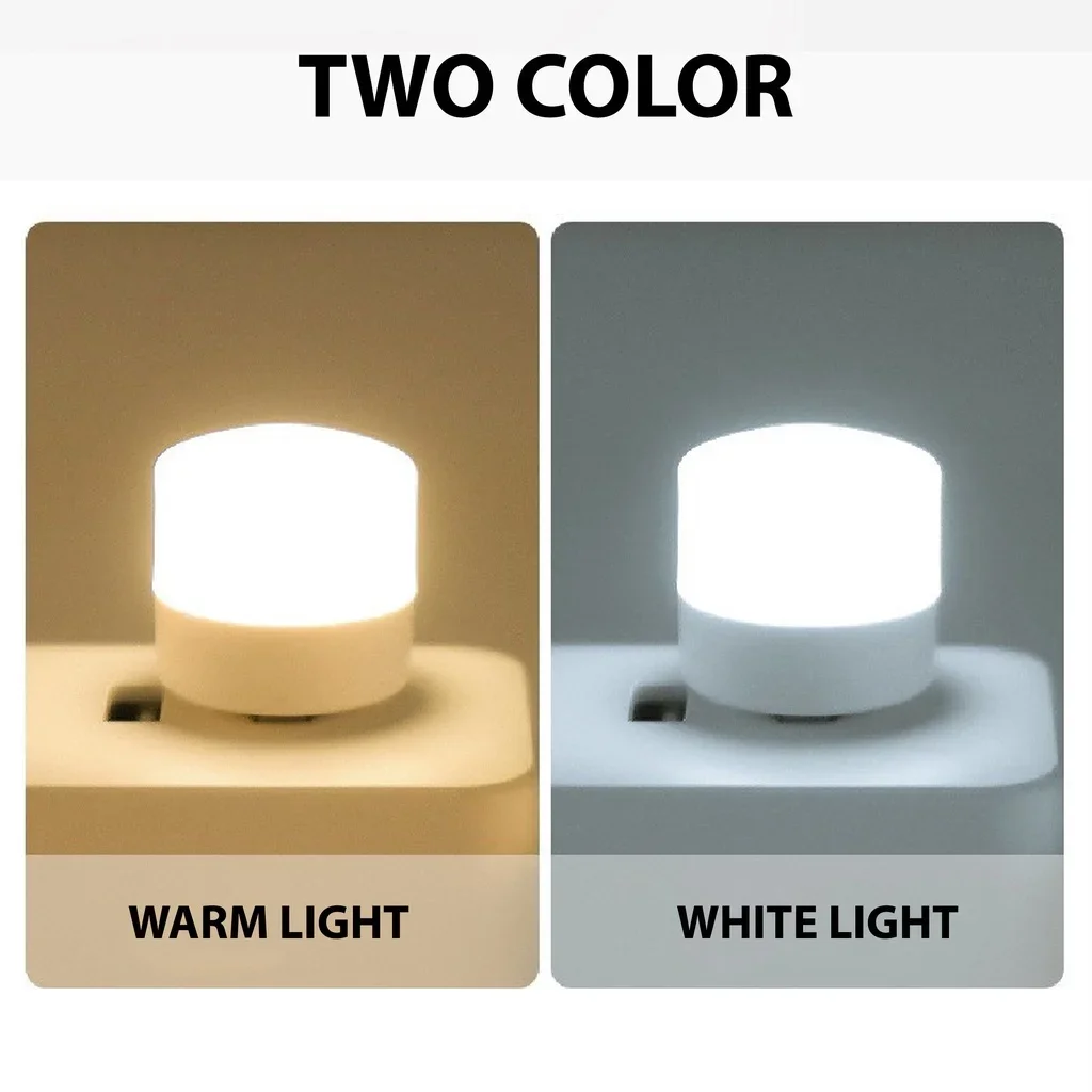 Mini USB Night Light Warm White Eye Protection Book Reading Light
