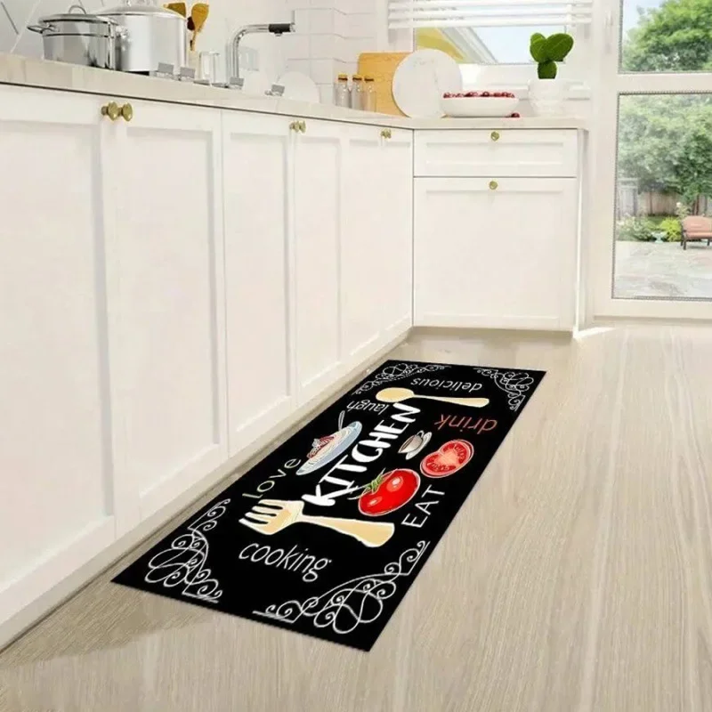 Floor Mat Shaggy Rugs Anti Fatigue Kitchen Rug Set of 2 Non Slip Cushioned for Floor