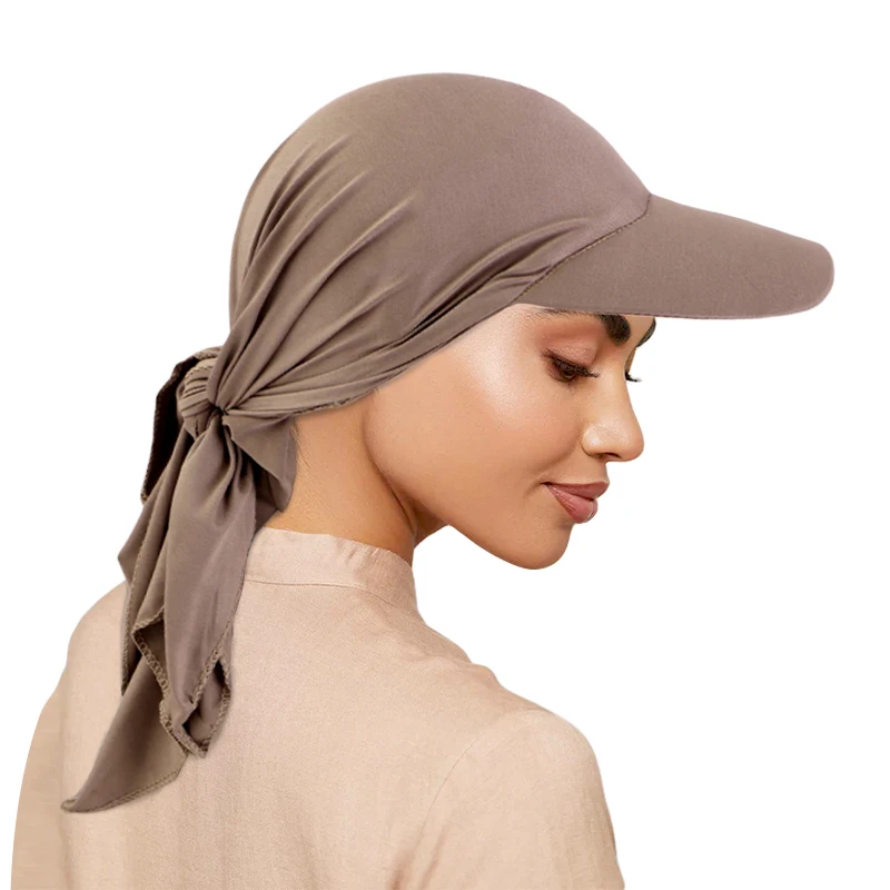 New Instant Hijabs Hijab Cap for Women Bonnet Voile Muslim Sun