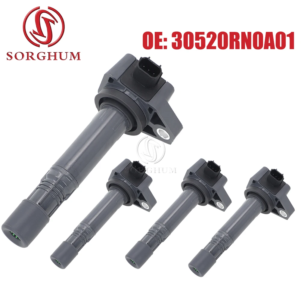 1/4PCS Car Ignition Coil For 2009 2010 2011 2012-2015 Honda Pilot Ridgeline Acura MDX RDX UF624 V6 30520RN0A01 SORGHUM UF624