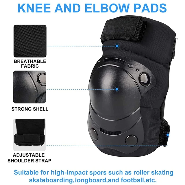 GOMOREON Kids & Adult/Youth Knee and Elbow Pads with Wrist Guards Protective Gear Set for Skateboarding Cycling Scooter Skating 2