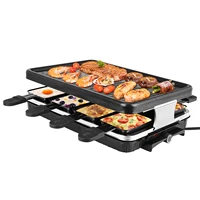 1300W Electric Indoor Searing Grill Bbq Grill Removable Grill Griddle Plates Smokeless Easy-to-Clean Nonstick Cooking Barbecue 1