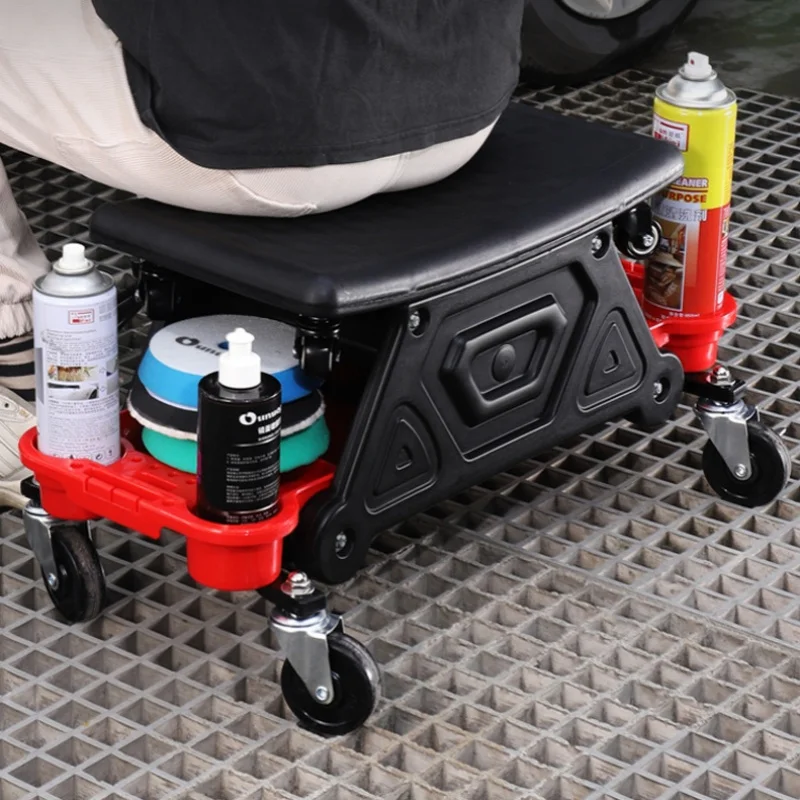Multi-Function Creeper Chair Heavy Duty Mechanic Stool For Car Wax Polishing Construction Camping Mobile Car Wash Beauty Tool