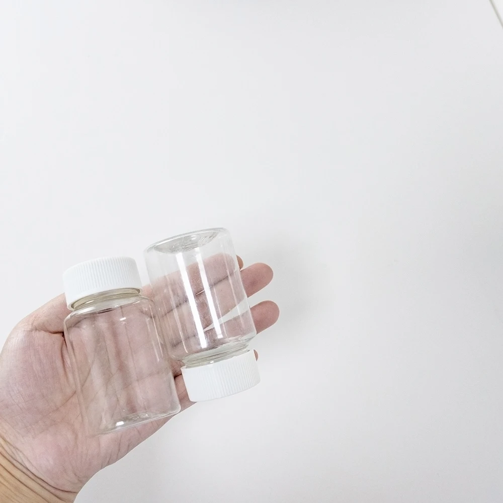 12Pcs 80ml Refillable Plastic Bottles PET with Screw Cap Empty Seal Solid Powder Medicine Pill Sample Vial Reagent Packing