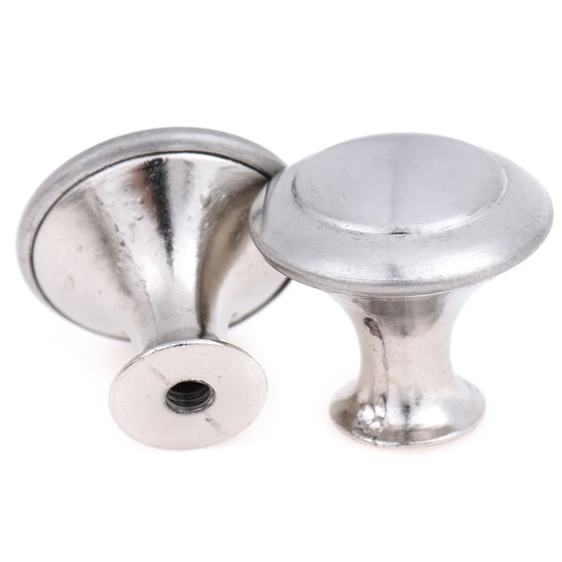 10pcs/set Round Cabinet Knobs Stainless Steel Drawer Knobs Kitchen Cupboard Pull Handles Furniture Hardware Accessory