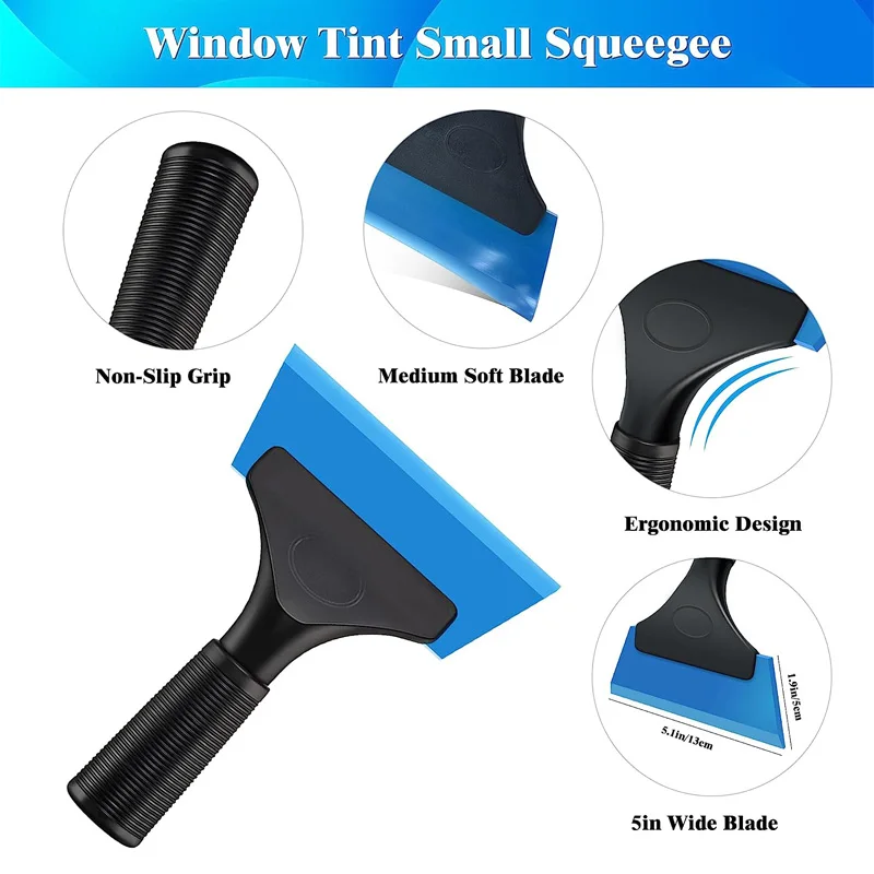 9Pcs/7Pcs Car Window Film Tinting Tools Auto Vinyl Wrap Installation Kit Felt Squeegee Scraper Vinyl Squeegee Utility Knife