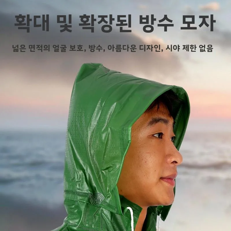 배달 운전사용 두꺼운 분리형 우비, 전기차용 내마모성 대형 1인용 전신 우비