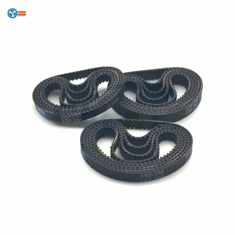 HTD 2M 타이밍 벨트 고무 폐쇄 루프 폭 4/5/6/10mm 길이 118-250mm 120 126 128 130 142 150 162 166 182 194 208 218 250mm 2M