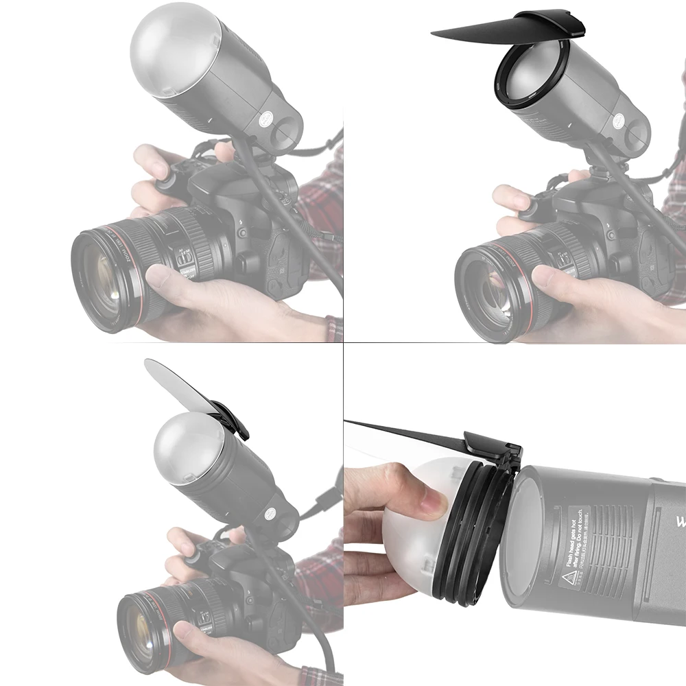 Godox AK-R1 Flash Accessory Set Mini Photography Allowance For Godox AD200 H200R V1 Round Flash lamp Head Soft light ball 4