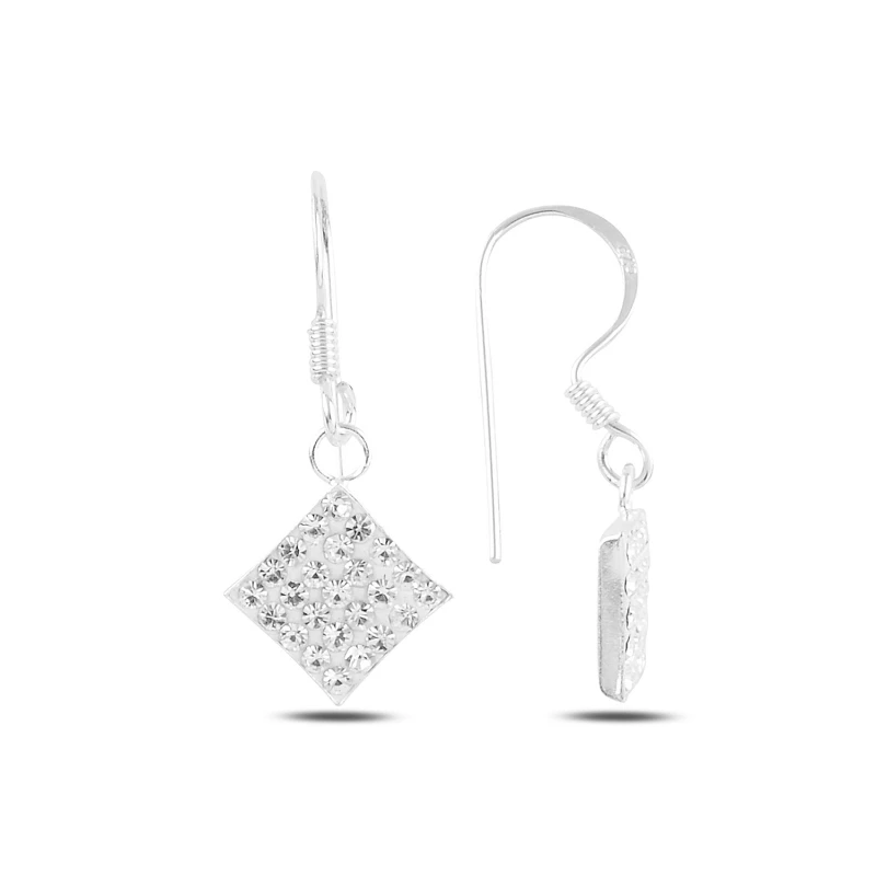 

Silver 925 Sterling Dangle Crystal Stone Earrings
