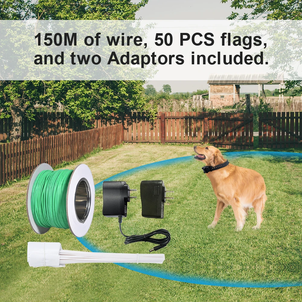 JANPET Wireless Dog Fence Collar & Remote Training Collar in 1 System