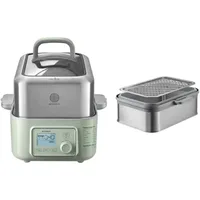 G553 5-Quart Electric Food Steamer and A501 Stackable Double Tier, No Stew Pots Included 1