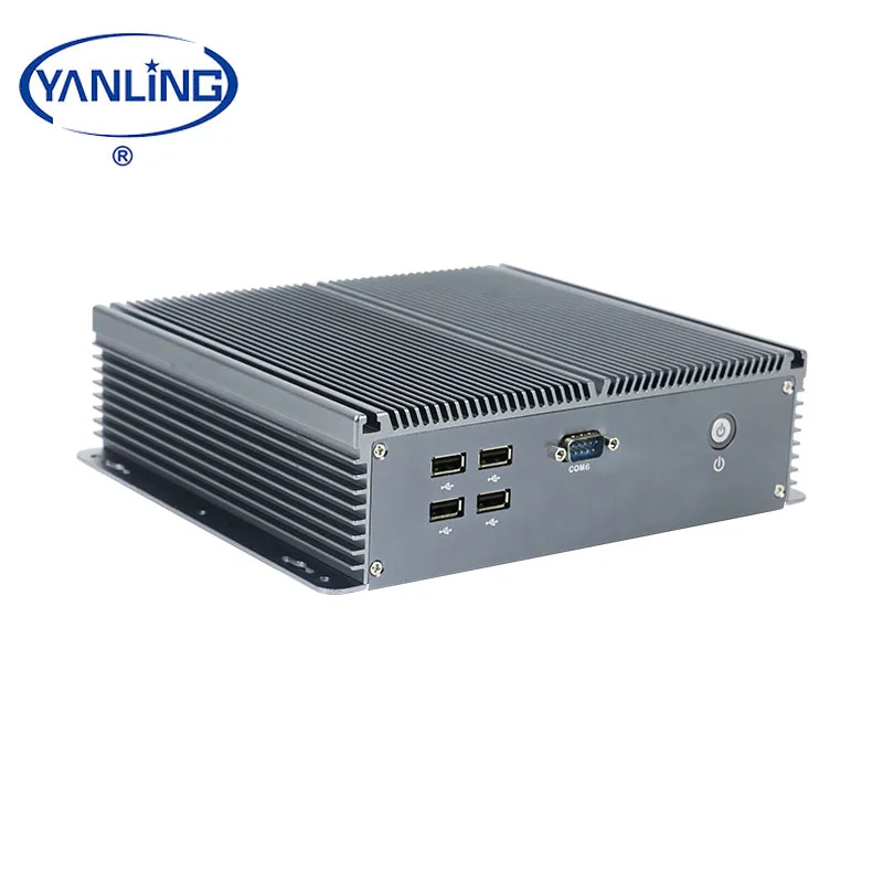 신제품 YANLING 임베디드 컴퓨터 IBOX-206 PLUS J1900 쿼드 코어 팬리스 산업용 PC 터치스크린 32G/64G/128G SSD 재고 있음