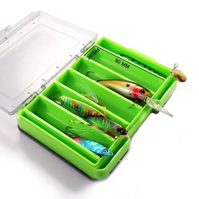 Double Layer Fishing Tackle Boxes Lure Storage Two Sided Open Case  Compartments Container Baits Gear Accesorios