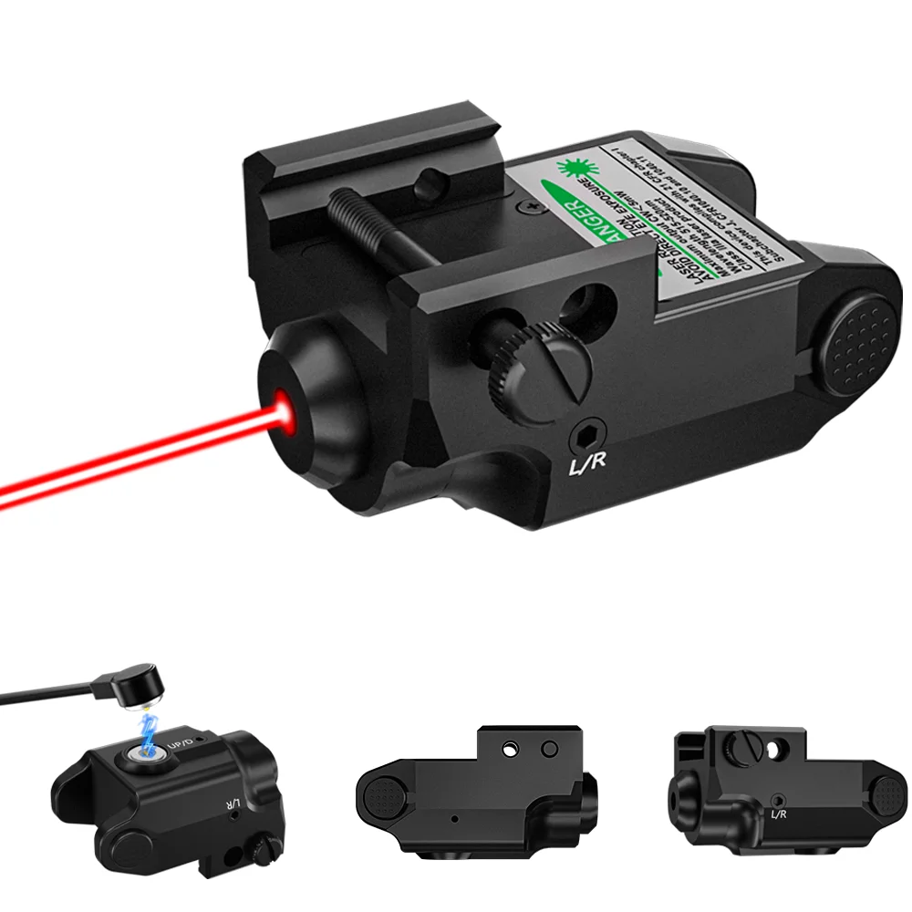 Red Laser Tactical Equipment Laser Da Caccia Adatto A 20-22Mm Picatinny Rail Scope Mount Airsoft Pistol Laser Con Caricatore Magnetico