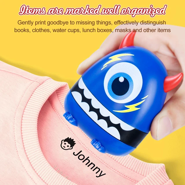  Name Stamp for Clothing Kids, Customized Personalized Labels  for Kids. Non-Fading School Uniform Custom Stamp. Clothing Labels for  Daycare and Nursing Homes. Free Name Stickers. : Office Products