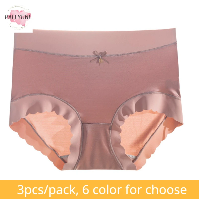 

Oversize Women's Underwear High-rise Silk Brief Woman Abdominal Panties Young Lady Panties Miss High Elastic Large Briefs