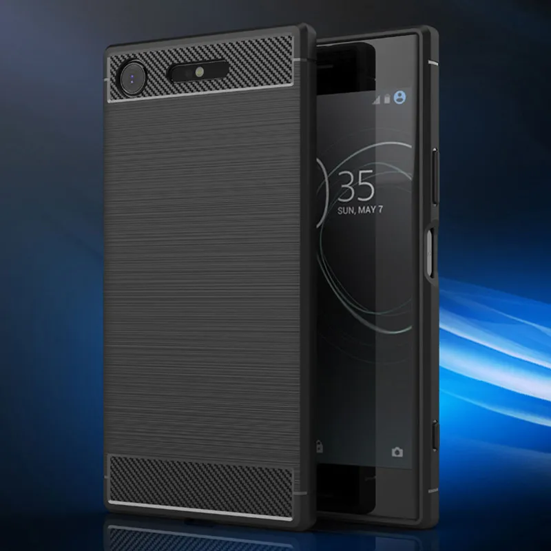 Luxury Carbon Fiber Silicone Phone Case - Soft and Stylish Protection
