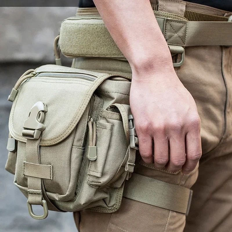 Molle Drop Leg Bag Waist Waterproof Men Outdoor CS Airsoft Wargame Equipment Fanny Pack Hunting Motorcycle Cycling Thigh Pouch 2