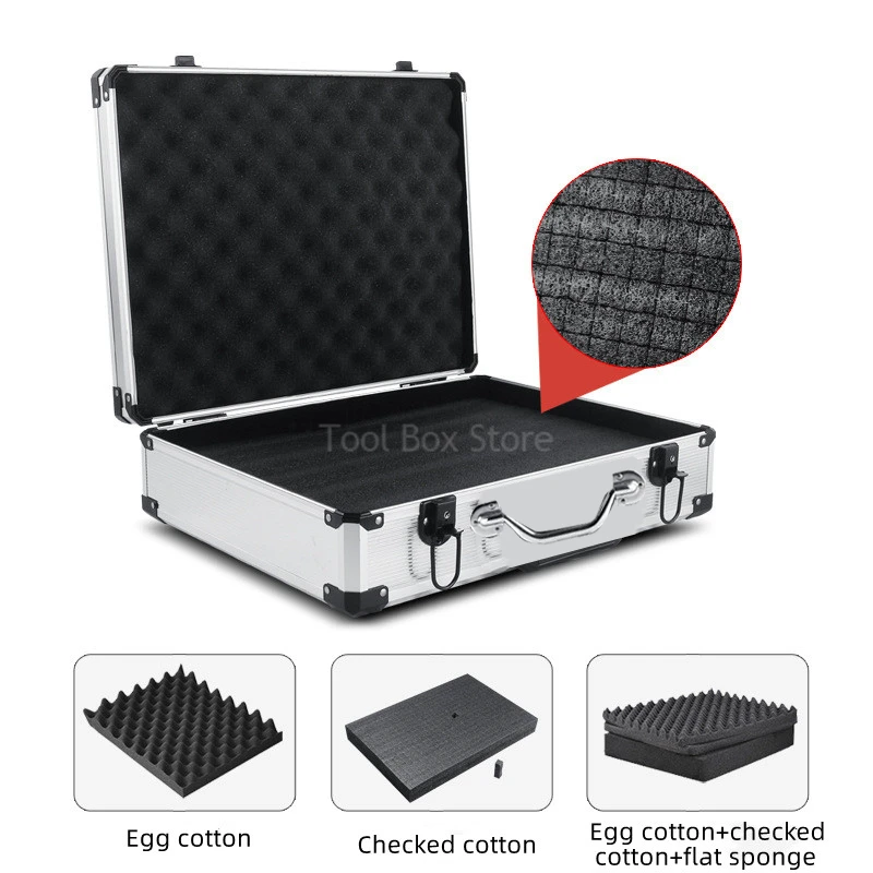 Aluminum Case Password Tool Box Organizer Portable Tool Bag Hard Case Safety Instrument Suitcase Metal Toolbox Briefcase tool storage box storage organizer box