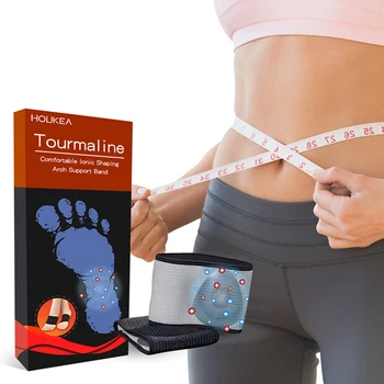 Cuscino per il piede modellante del corpo in tormalina Massaggio per la circolazione sanguigna Allevia l'affaticamento delle gambe Indossare cuscinetti per la correzione dell'arco plantare per l'assorbimento del sudore