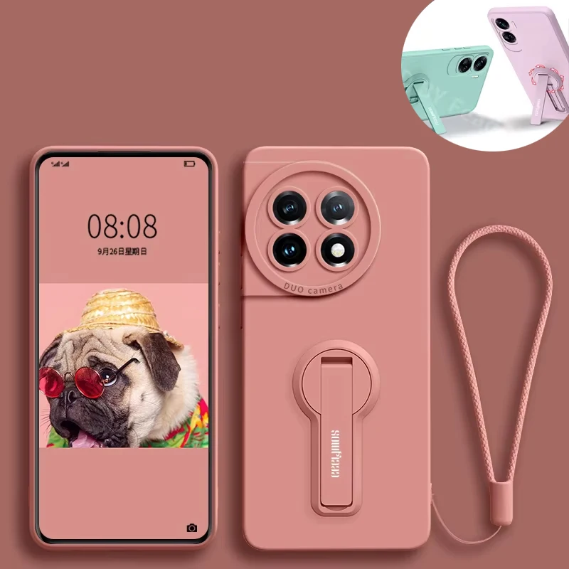 Enhanced Silicone Phone Case with Camera Protection and Holder Screen Film