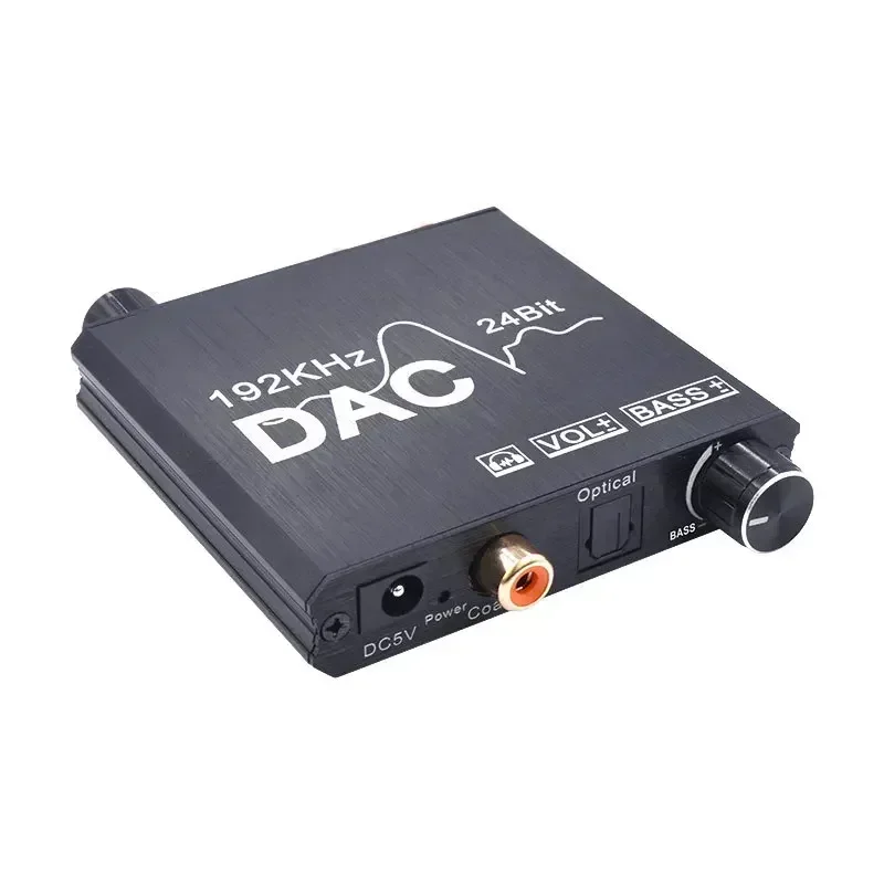 24비트 DAC 디지털 아날로그 R/L 오디오 변환기 광학 Toslink SPDIF 동축 RCA 3.5mm 잭 어댑터 지원 PCM /LPCM