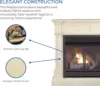 Dual Fuel Ventless Gas Fireplace System Mantle Thermostat Control6Fire Logs Use with Natural Gas or Liquid Propane Antique White 2
