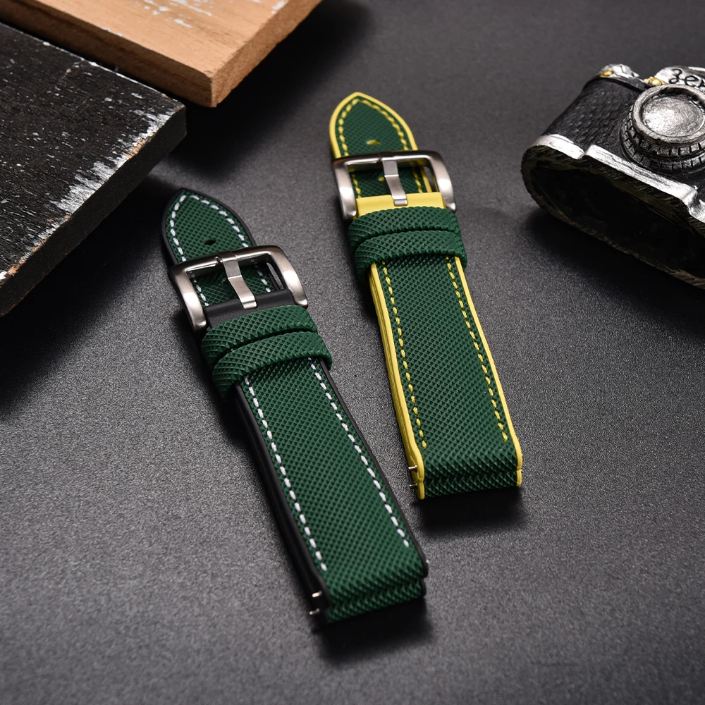 Waterproof Canvas Nylon Rubber Strap for Men's Accessories, Available in Multiple Sizes