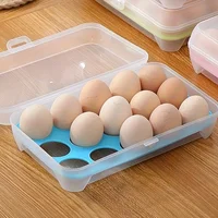 15 Grids Eggs Storage Box Plastic Transparent Egg Fresh-Keeping Case Refrigerator Storage Container Kitchen Tool Organization 1
