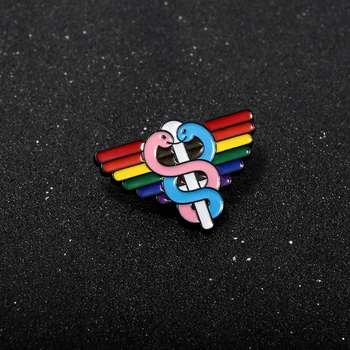 Rainbow Snake Pride Pin 1