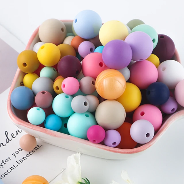 15mm Beige Silicone Beads – USA Silicone Bead Supply Princess Bead Supply