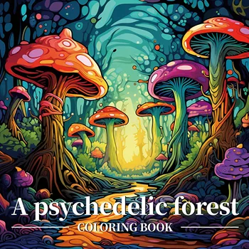 Psychedelic Forest Coloring Book 1