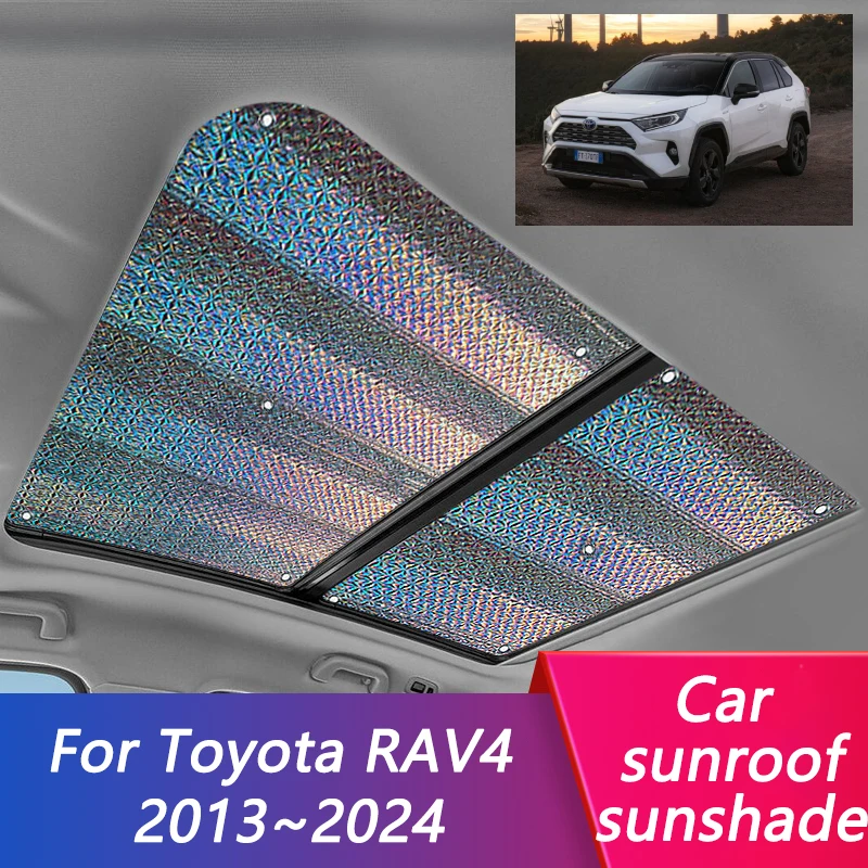 

2x Sunroof Sunshade For Toyota RAV4 RAV 4 XV40 XV50 2013~2024 Sunroof Sunshade Roof Sunscreen Heat Insulation Cover Window Visor