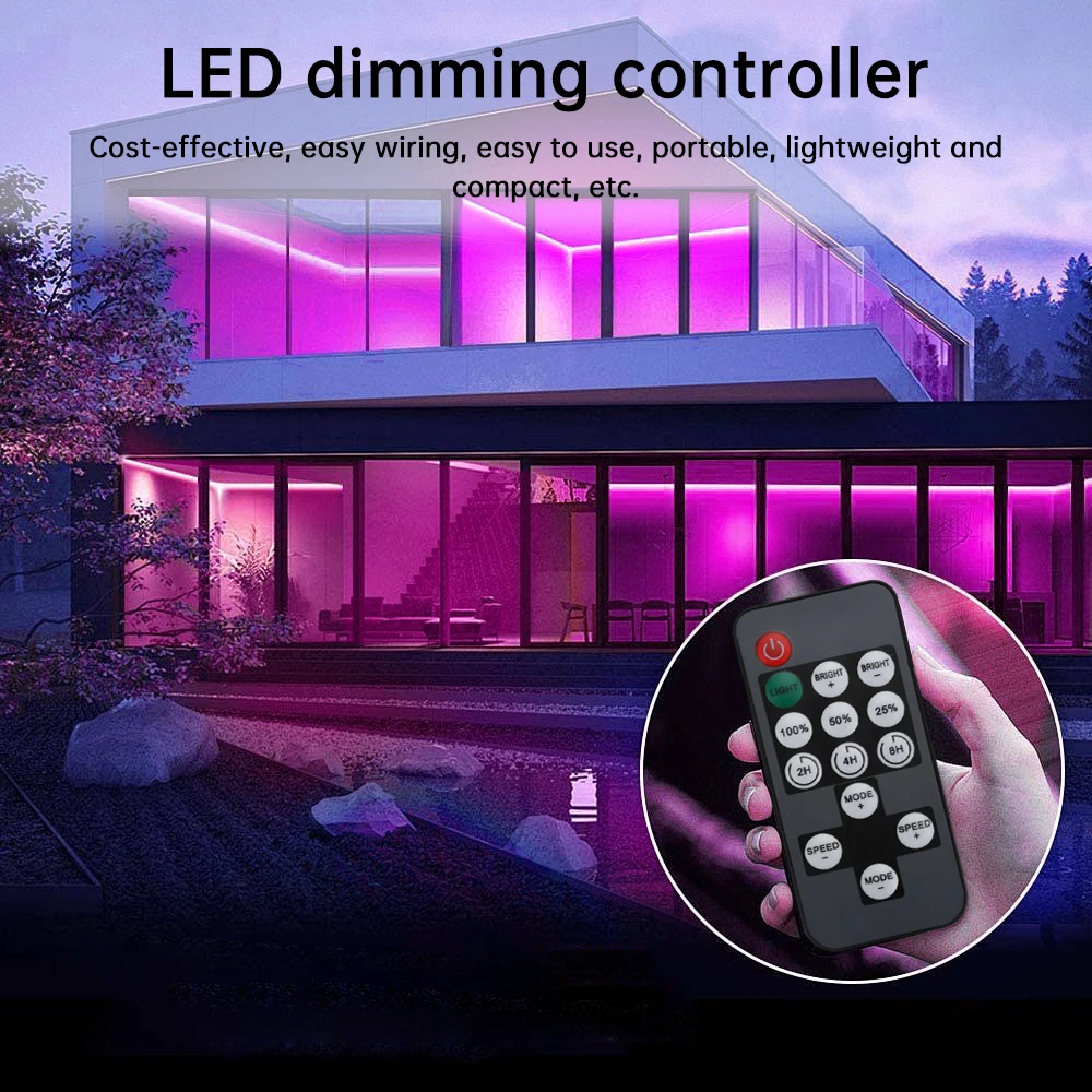 5-12V 14 Keys LED Module Controller Intelligent Head Rf Timer 7 Color Rgb Running Light Strip Controller Led Dimmer led display controller