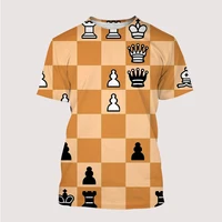 International Chess Board 3d Print T-shirt Child Fashion Oversized T-shirts Boys Girls Harajuku Short Sleeve Tops Kids Clothing 1