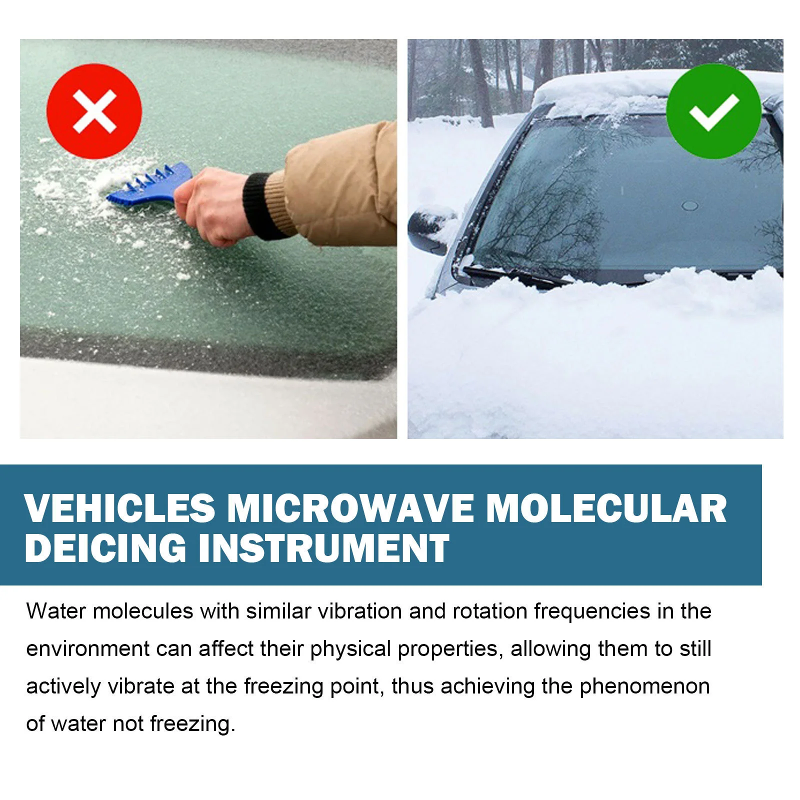 Microwave Deicer Efficient Deicing for Vehicles Car Front Windshield Defroster Auto Heater Advanced Microwave Instrument