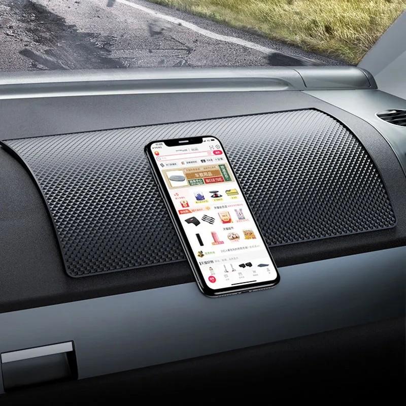 Car Dashboard Sticky Anti-Slip PVC Mat Auto Non-Slip Sticky Gel Pad Car Styling Interior for Phone Sunglasses Holder
