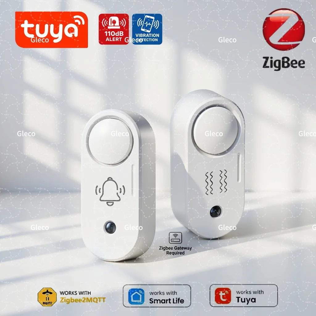 Wireless Zigbee Siren Alarm with Vibration Sensor - 110dB Security Protection