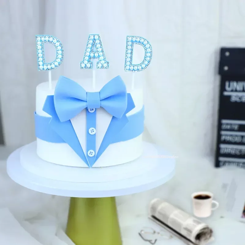 Nuovo Acrilico Happy Father'S Day Cake Topper Pap Birthday Gold Best Dad Cake Topper Per Le Decorazioni Della Torta Della Festa Di Compleanno Del Papà