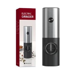 Deluxe Electric Salt and Pepper Grinder Set with LED Light - Adjustable Spice Mill (KYMQ-16B)