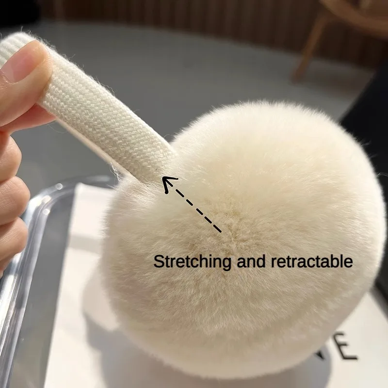 Headphones Genuine Rabbit Fur Earmuff Headbands Winter Accessories for Women Ear Cover warm earmuffs,fur earmuffs
